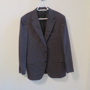 Canali Purple Gray Fully Lined Wool Sport Coast Size 56.  Made in Italy.